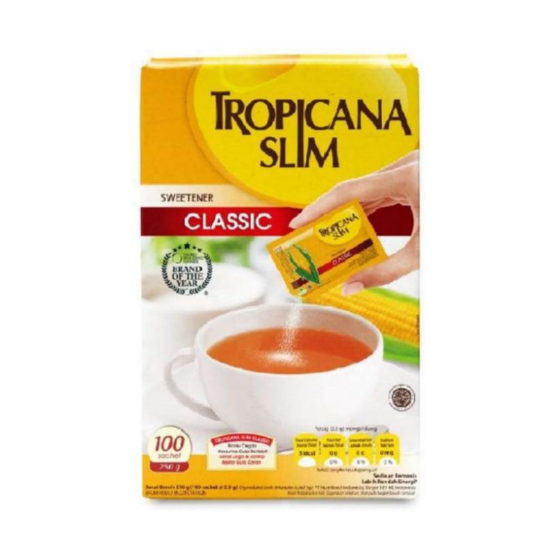 

TROPICANA SLIM SWEETENER CLASSIC 250g (100 SACHET)