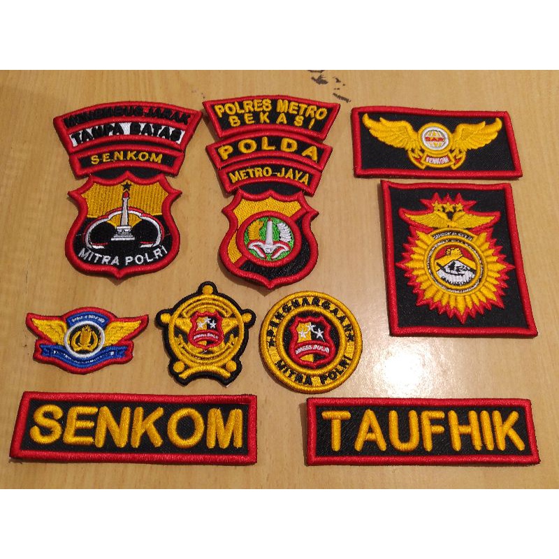 BORDIR ATRIBUT SENKOM POLRI