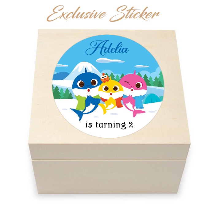 

50 STIKER / STICKER BABY SHARK 2-2 UTK BAG / BENTO / SOUVENIR ULTAH ULANG TAHUN