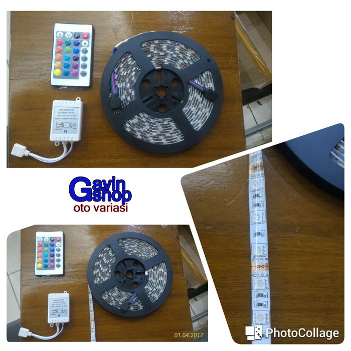 LED STRIP SMD 5050 RGB 12 VOLT 5M LED ROL SMD 5050 12 VOLT 7 WARNA RGB 5M 300 LED- AKSESORIS INTERI-