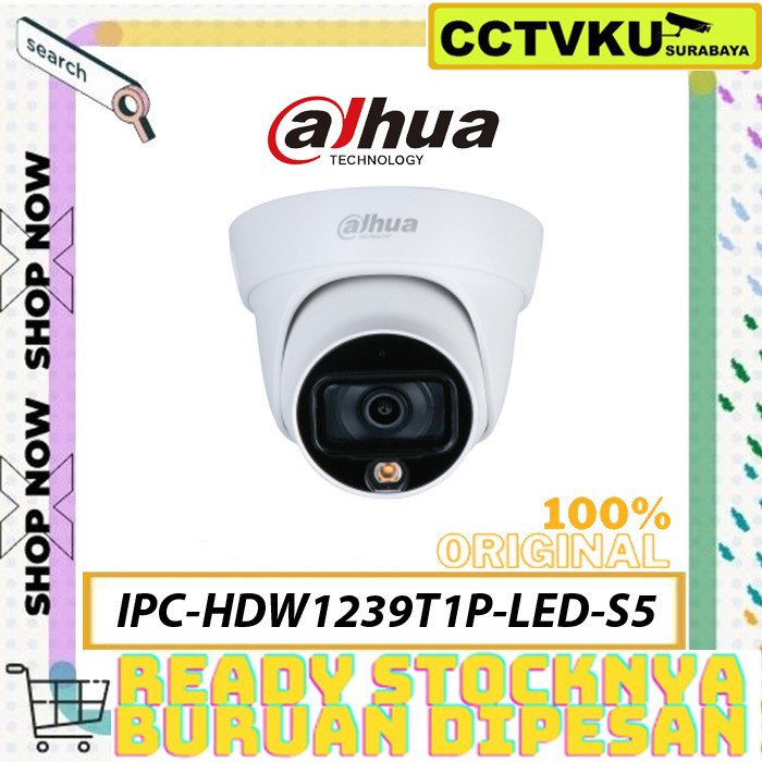 IPCam Dahua 2MP Indoor Full Color IPC-HDW1239T1P-LED-S5