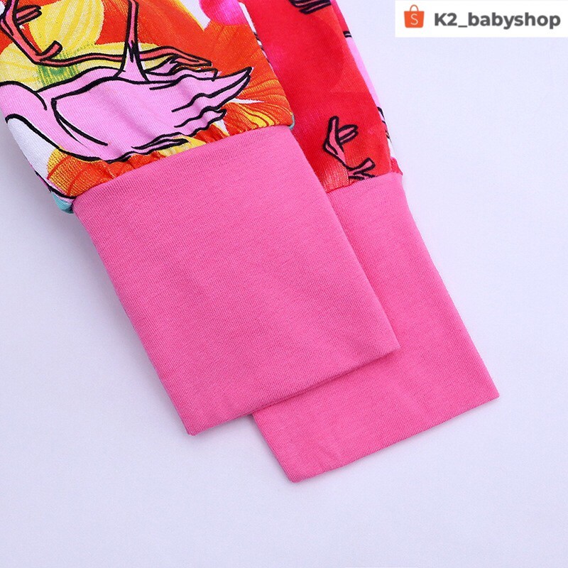 BABY K2 - BABY SHORT SLEEVE ZIPPYSUIT MOTIF FLAMINGO KODE 00006