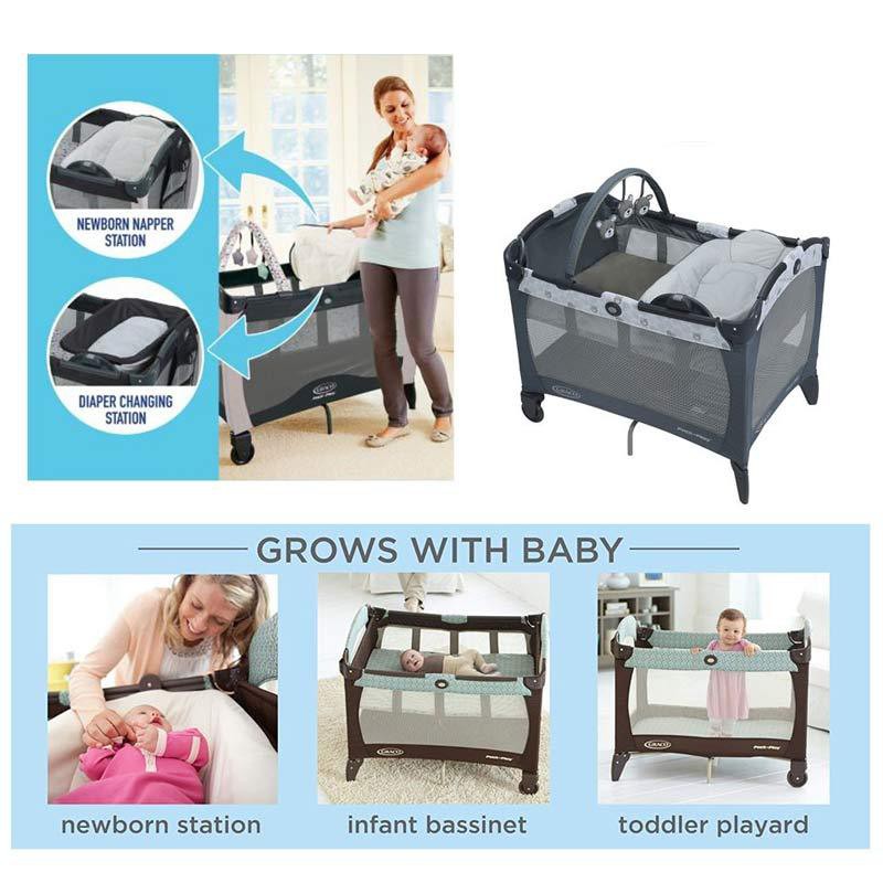 Box Bayi Baby Box Ranjang Bayi Graco Pack n' Play Reversible Napper Changer LX Playard Kodiak 9E31KDK