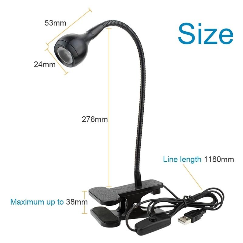 Lampu led usb kabel flexible premium saklar on-off model klip