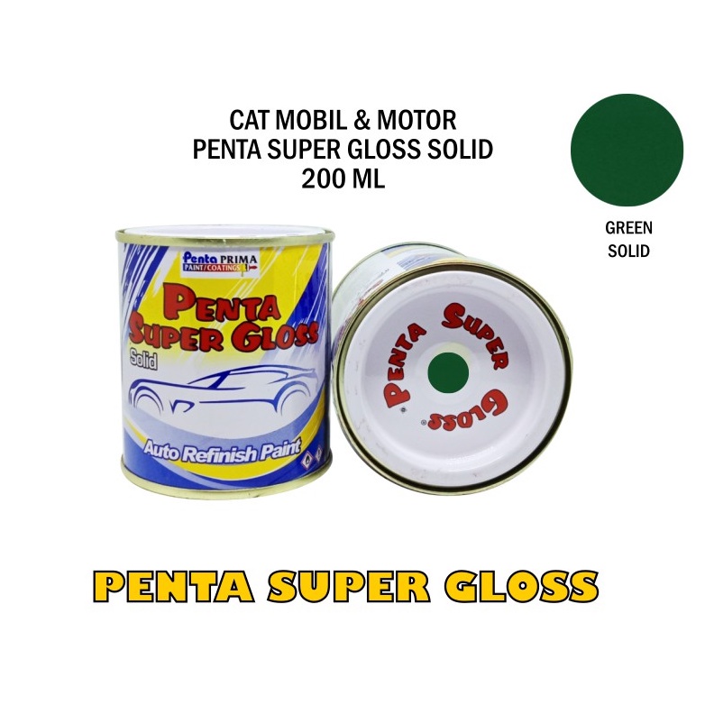 CAT PENTA GREEN 1342 200 gram - penta hijau daun - cat hijau penta - cat ijo penta ijo - cat motor hijau penta super gloss