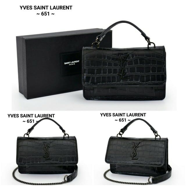 YVES SAINT LAURENT Cassandra CROCO Series ~ 651 ~