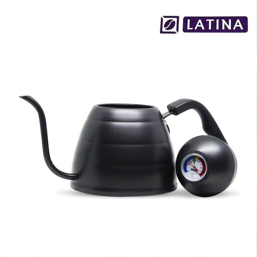 Alat Kopi Latina Rew-1109 Honai Kettle Plus Thermometer 900ml - Teko Leher Angsa 900 Ml