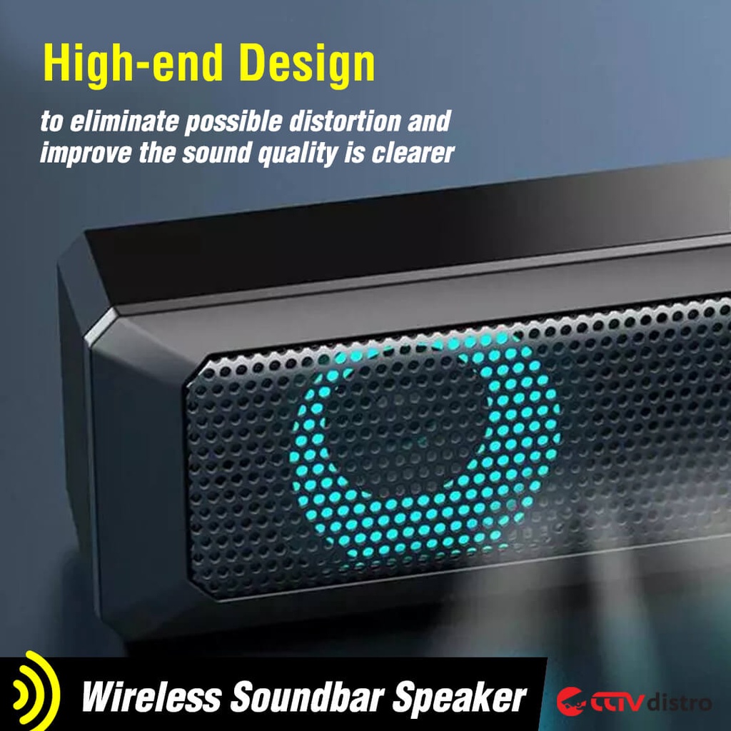 B20 Speaker Bluetooth Soundbar Speker Aktif Laptop PC Komputer TV Bass RGB Gaming Active Portable