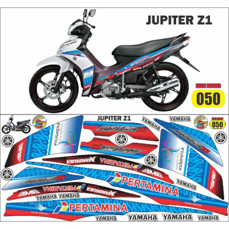 (Bisa COD)Striping sticker Jupiter Z1 2010-2020 variasi petronas mandalika lis jupiter z 110