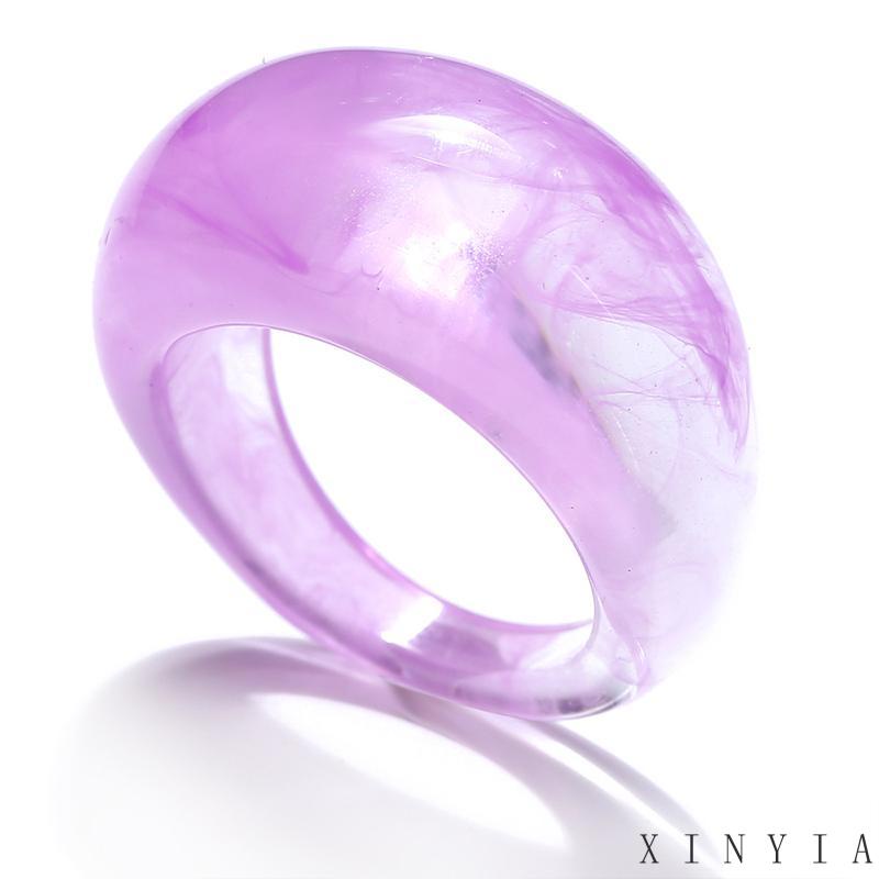 Xia.id Cincin Resin Desain Simple Retro Untuk Wanita