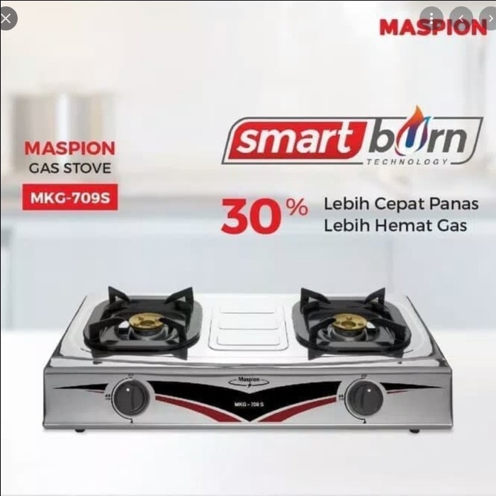 PROMO KOMPOR 2 TUNGKU MURAH MASPION MKG 709 S STAINLESS