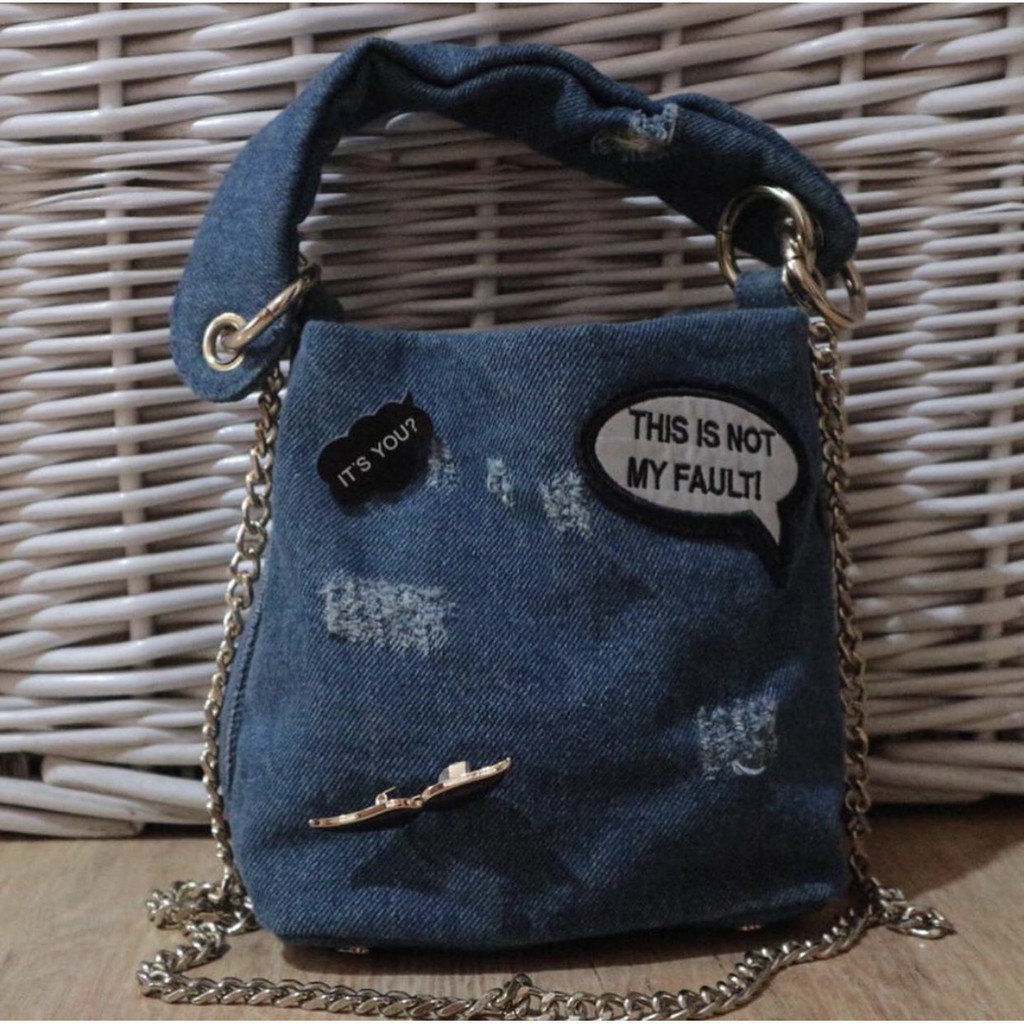 ZARA TRF SMALL DENIM BAG