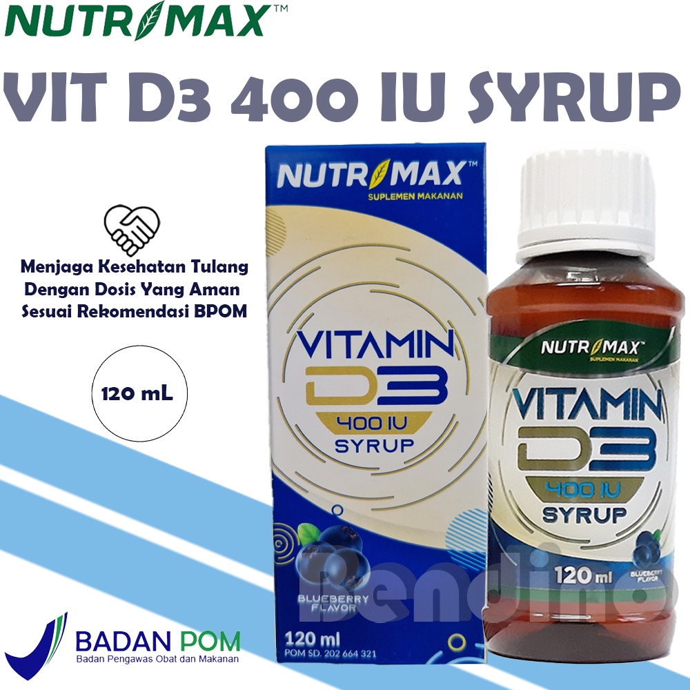 Jual Nutrimax Vitamin D3 400 IU Syrup 120 ml Menjaga Kesehatan Tulang