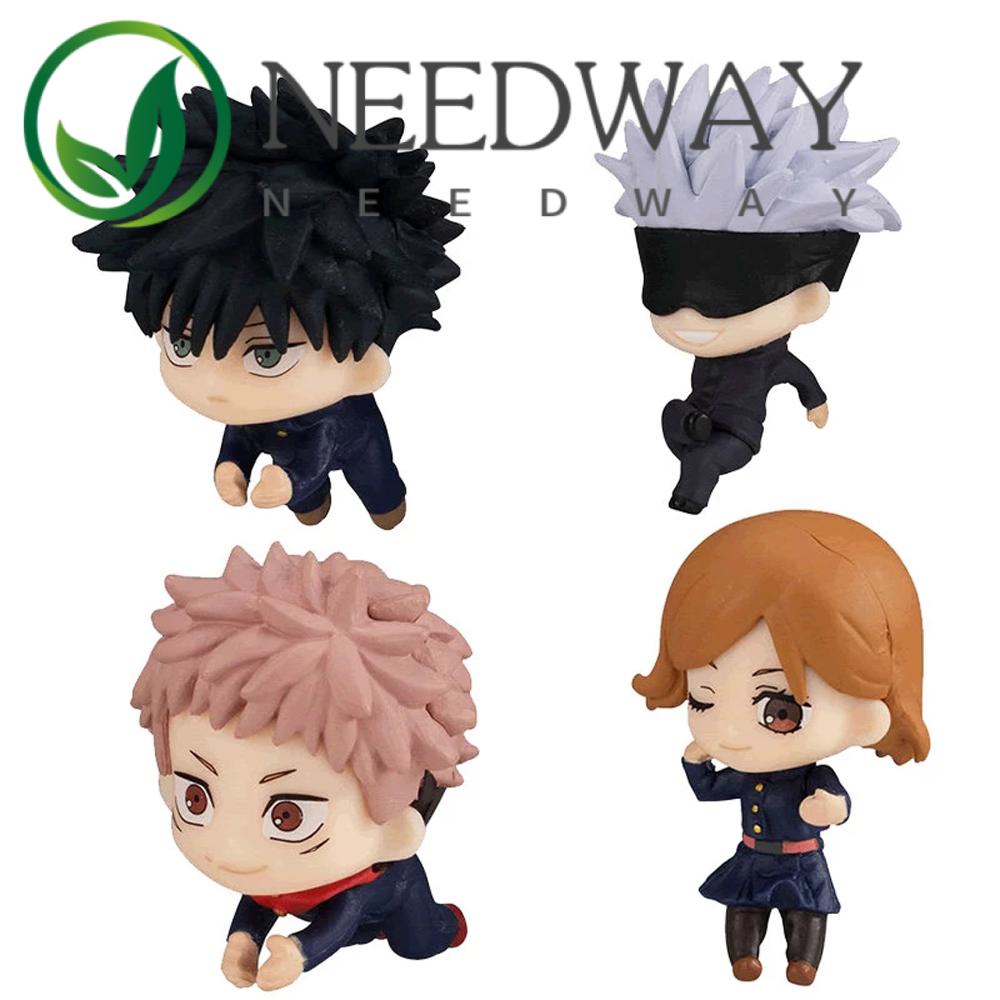 Needway  for Gift Action Figure 6pcs/lot Yuji Itadori Jujutsu Kaisen Fushiguro Megumi Anime Figure Toys Gojo Satoru Kugisaki Nobara Modle Toys