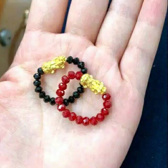 Cincin Naga Pixiu Emas asli 24K HongKong Import