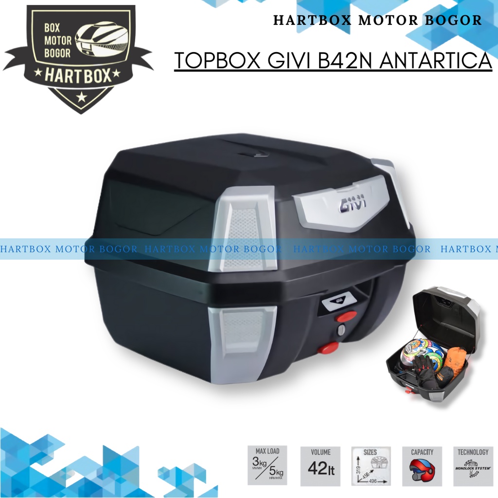 Box Motor Givi B42 Antartica Terbaru Motor Top Box Givi  B42 N Givi B 42