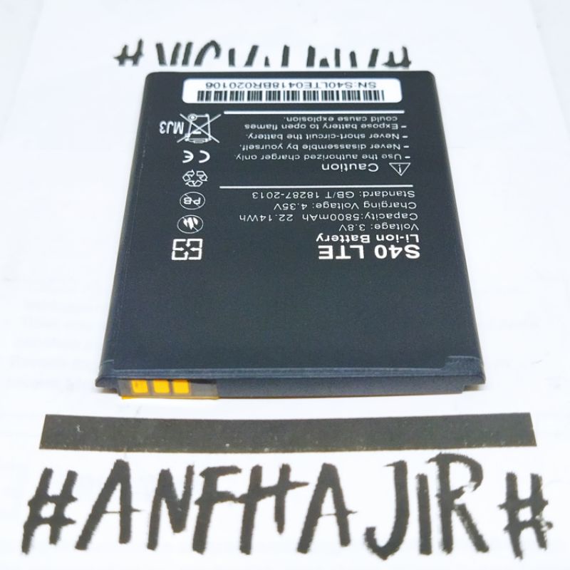 BATRE BATREI BATERAI BATTERY ADVAN S40 S 40 LTE LITE S40LTE S40LITE (5800 mAh) ORIGINAL BATTERY HAND