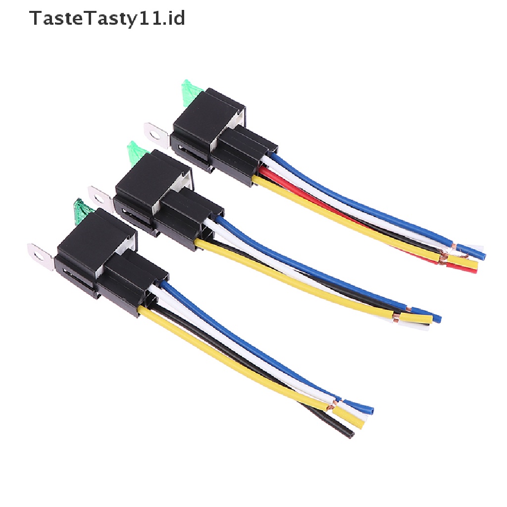 1 Pc Relay Auto 4 Pin / 5Pin 30A Dengan Sekring Coil Tegangan 12V / 24V DC Untuk Kendaraan