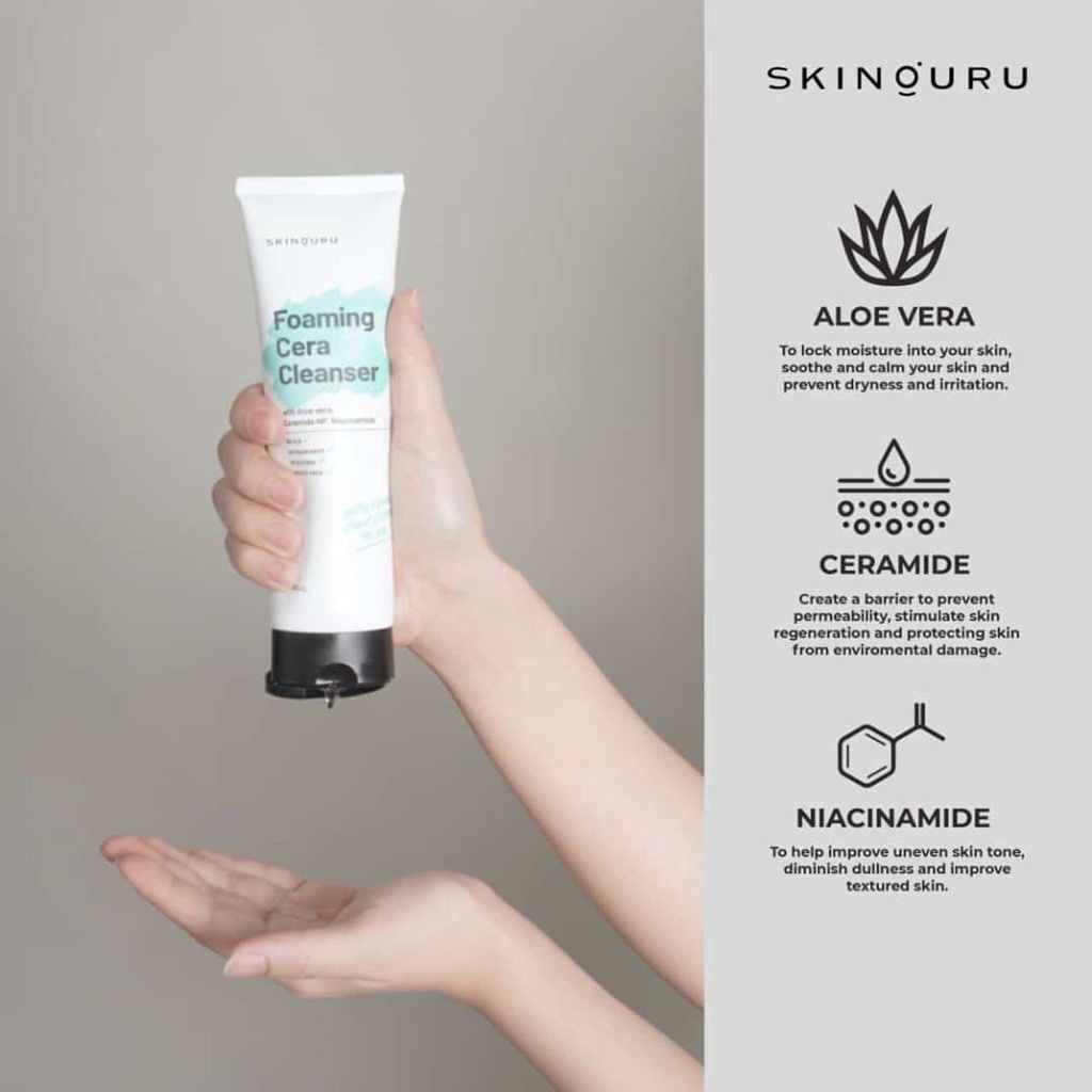 SKINOURU FOAMING CERA CLEANSER - FACEWASH SABUN CUCI MUKA