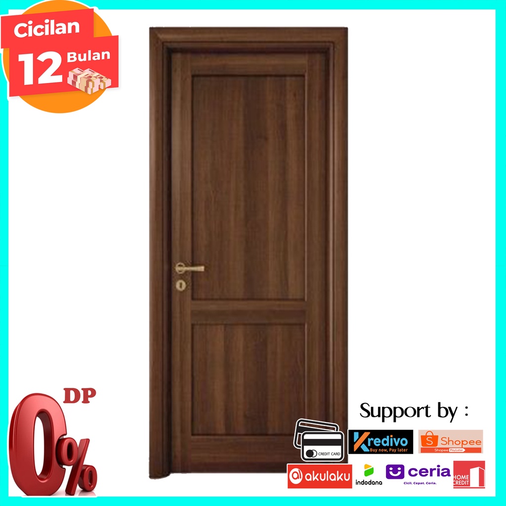 Kusen Pintu Beserta daun pintu  Kayu Mahoni, Meranti, Kamper, Samarinda Minimalis