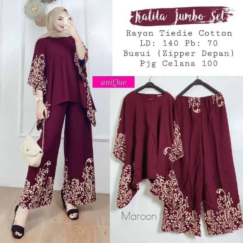 Kalita Jumbo Set / SET WAKA/ SETELAN MUSLIMAH/SETELAN MUSLIMAH ORI NAURA