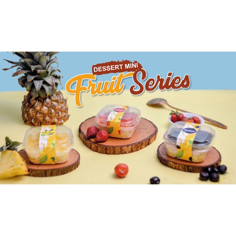 PO Mini Fruit Series Dessert Box Vanila Cake By VANILA KITCHEN/ Kue Cake Premium Halal/ Pineapple St