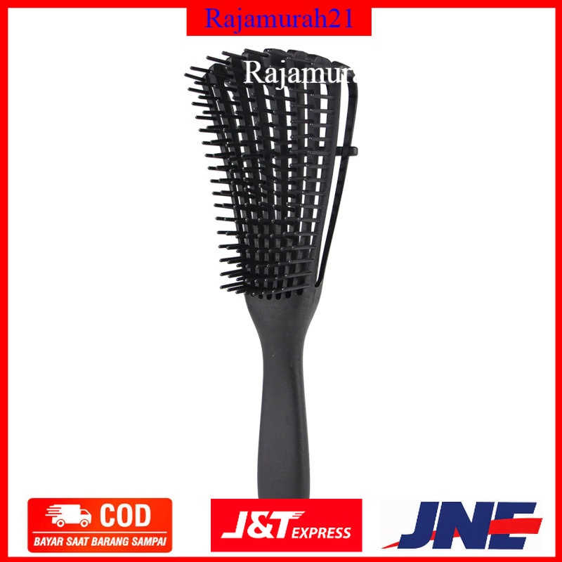 Sisir Rambut Anti Rontok Detangling Hair Comb Brush - Black