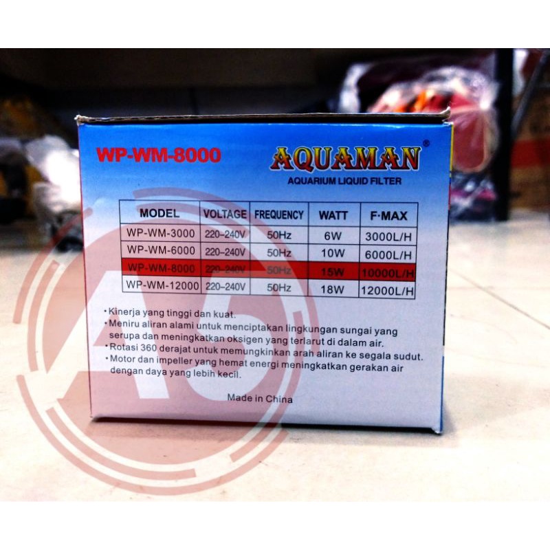 Mesin Aquarium Arus Ombak Aquaman wave maker 8000