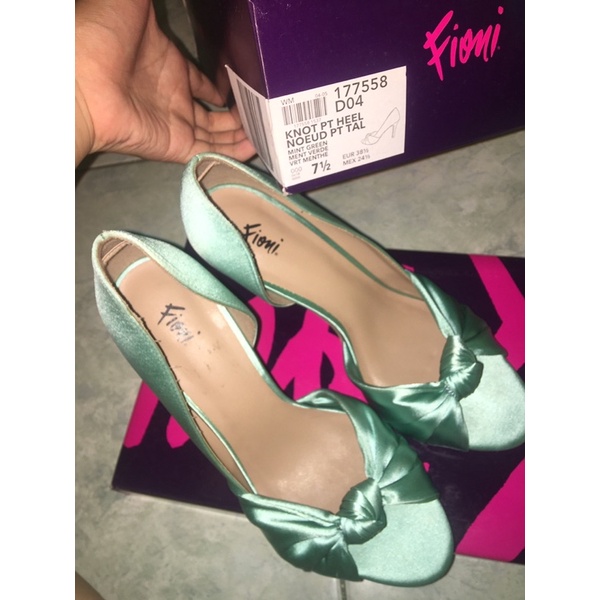 Preloved Fioni Mint Green Heels 9cm by Payless