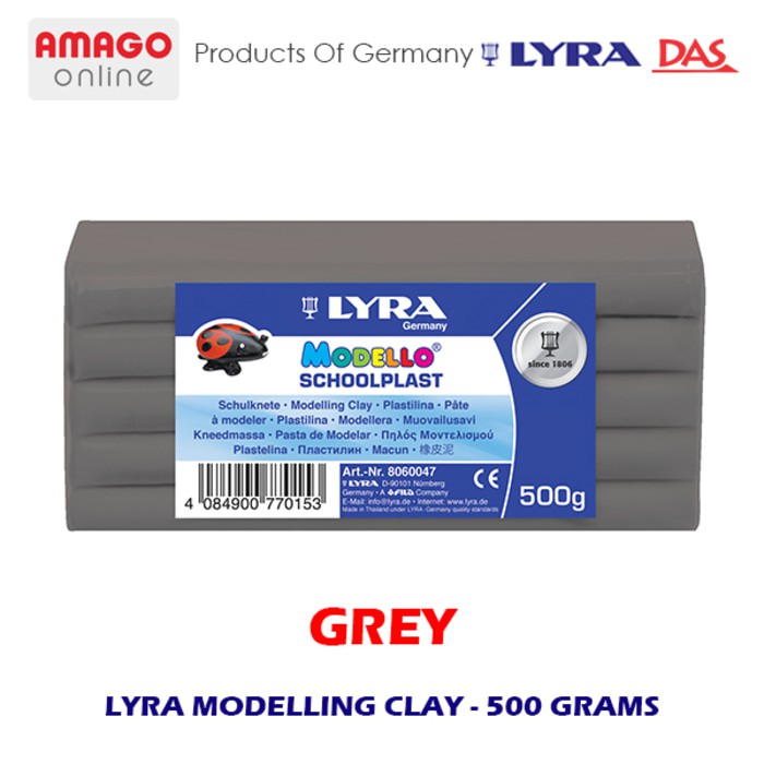 LYRA MODELLING CLAY - GREY - 500 GRAM - 8060096