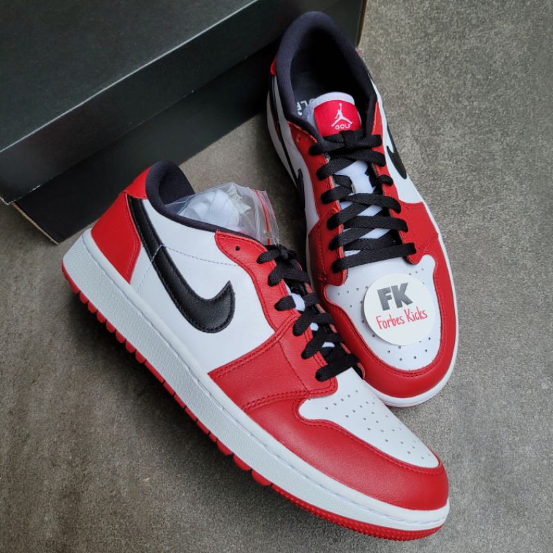 Air Jordan 1 Retro Low Golf Chicago || white royal bred banned shadow