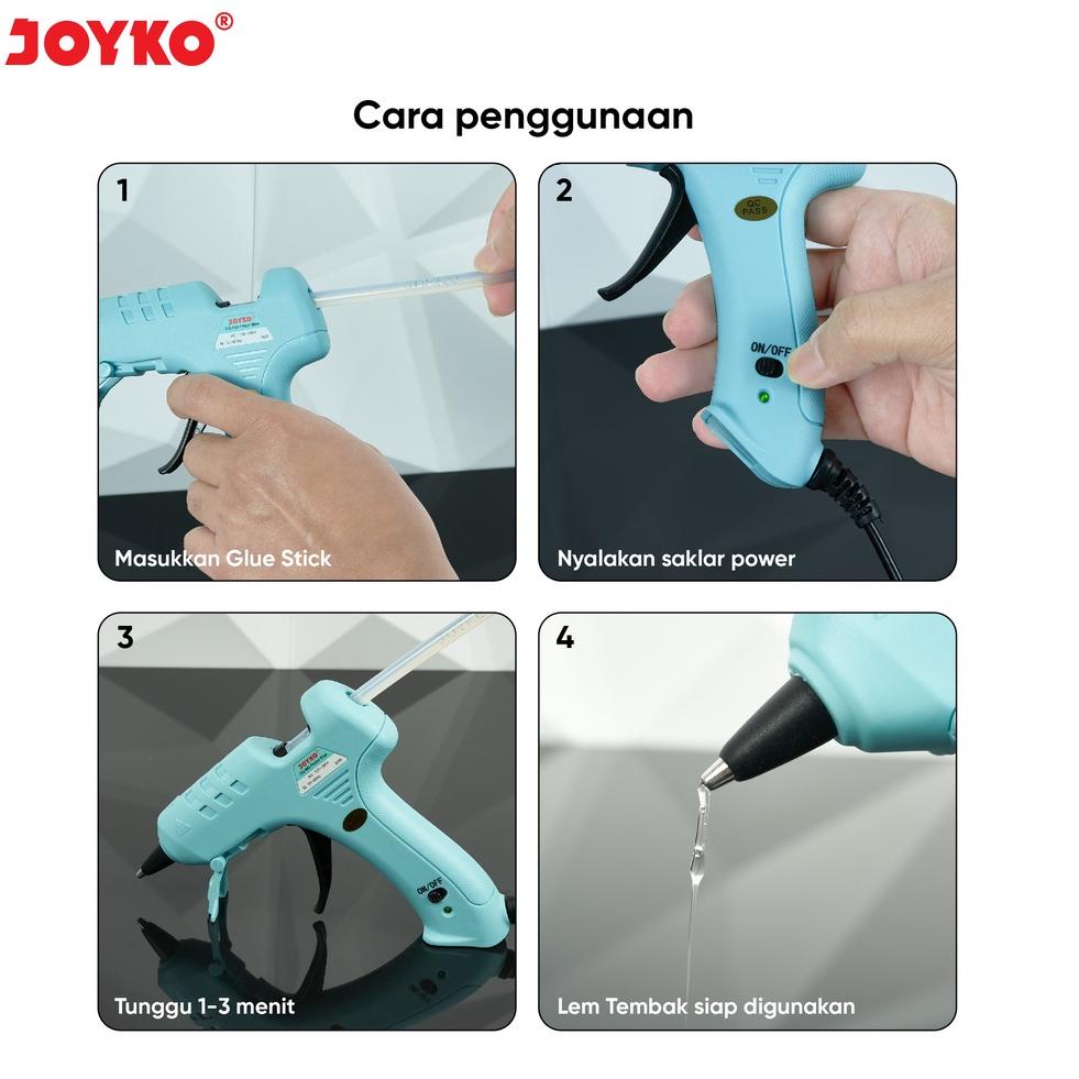 

8.8 Hot Sale Glue Gun Lem Tembak Joyko GG-853 20 Watt Pastel Color .,.,.,.,