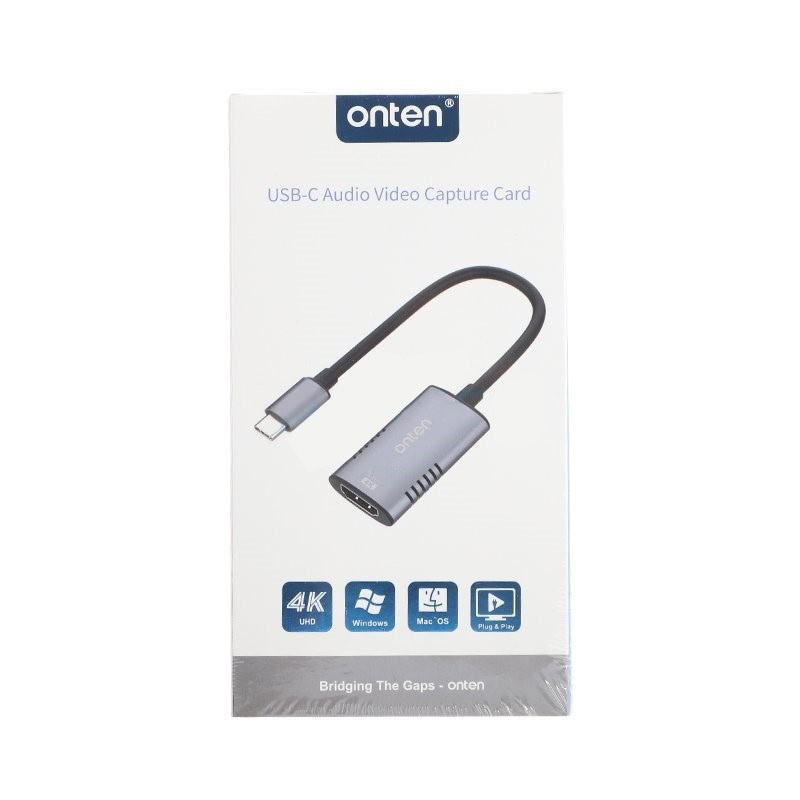 ONTEN OTN-US323 - USB Audio Video Capture Card - Plug and Play - Support 4K UHD