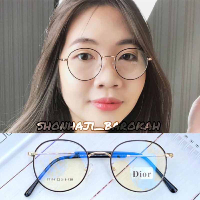 Kacamata Oval Wanita Kekinian 28114 | Kacamata Minus | Kacamata Antiradiasi | & PAKET LENSA