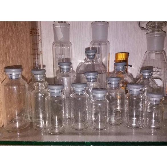 BOTOL VIAL 10ML TUTUP KARET