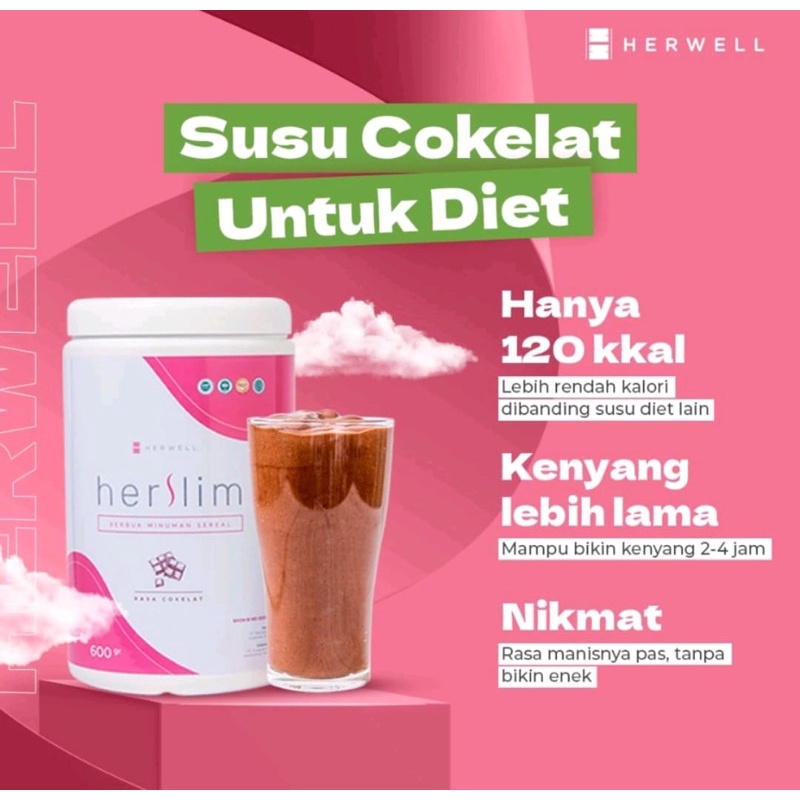 HERWELL HERSLIM Susu Diet | Susu Penurun Berat Badan | Susut Perut Terlaris