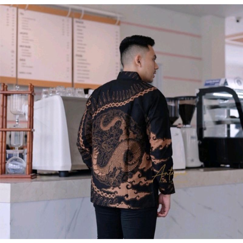 RANTAI NAGA kemeja batik pria terbaru lengan panjang | batik pria terbaru