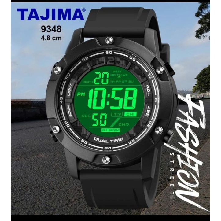 Jam Tangan Pria Digital Tajima 9348 Tahan Air 50 Meter Original