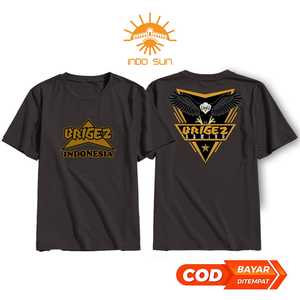 BAJU KAOS BRIGEZ INDONESIA RESMI TERLARIS TERMURAH BAHAN 100% KATUN MENGGUNAKAN SABLON KUALITAS TERB