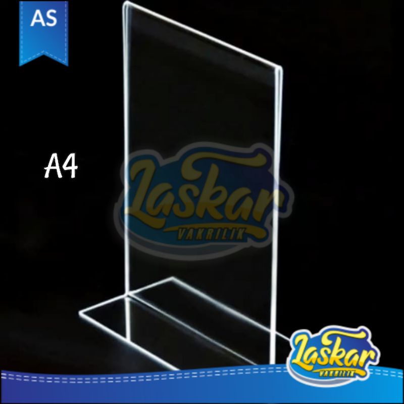 Display Standing A4 Acrylic/Tempat menu Acrylic/display brosur Acrylic