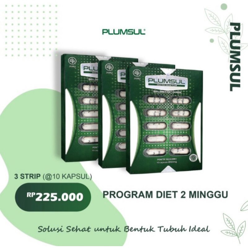 Plumsul Suplemen Diet Herbal Paket Diet Dua Minggu - 3pcs