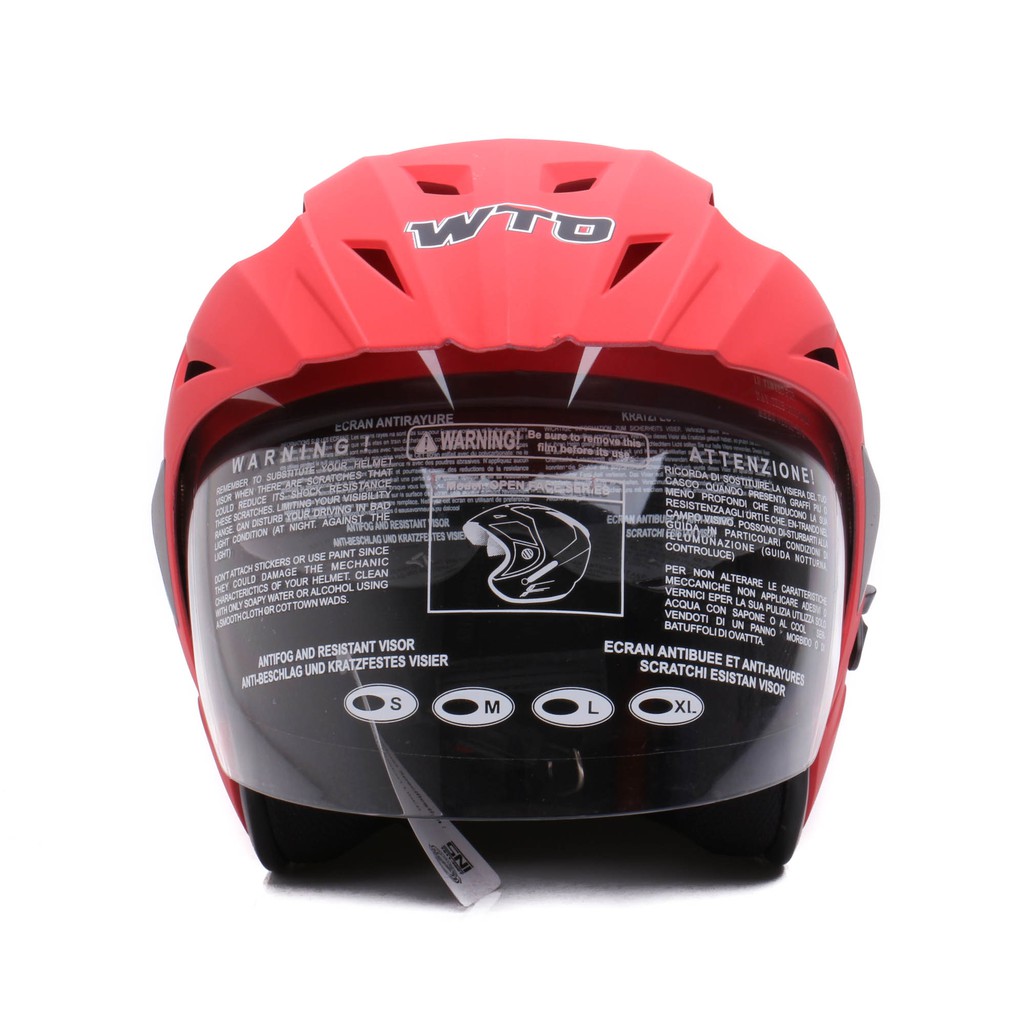 [Helm Dewasa] WTO Helmet Pro-Sight - Double Visor - Merah Doff