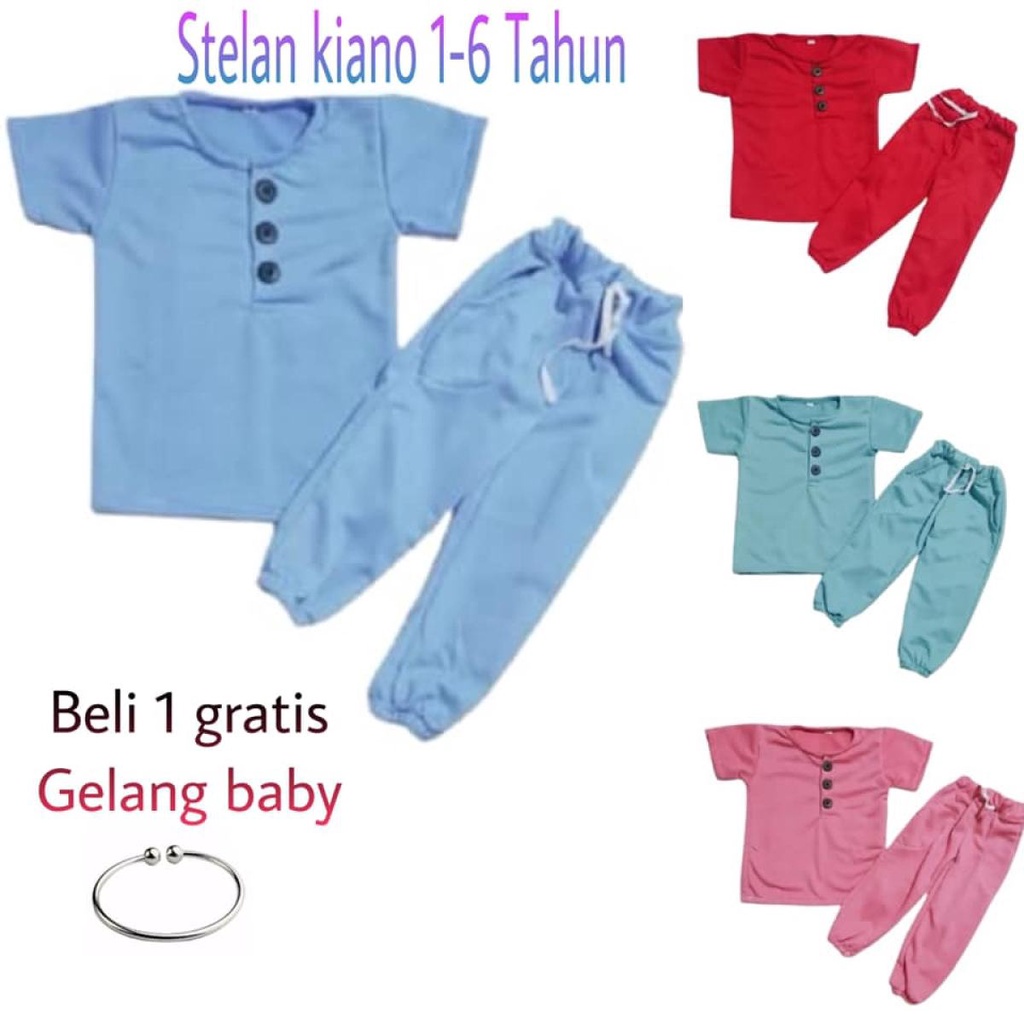 Setelan Baju Anak Laki Laki Dan Perempuan 1-6 Tahun Model Pakaian Set Kiano Sweter Hoodie Celana Jog