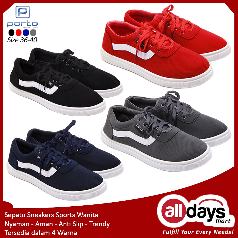 Porto Sepatu Sneakers Wanita AB011L Random Warna Size 36-40