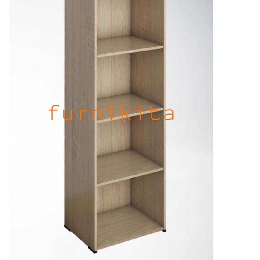 RAK BUKU SERBAGUNA SUSUN 4 KAYU <