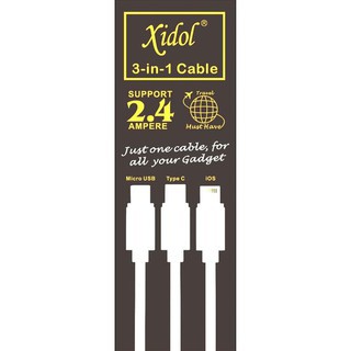 Kabel data XIDOL 3 in 1  , Cable Data Xidol micro , type c , iphone , fast charging