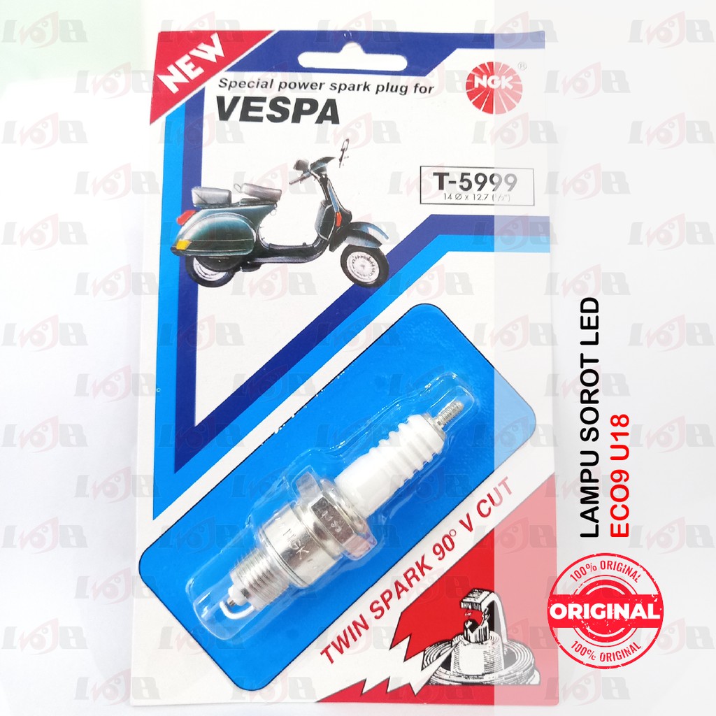 NGK T5999 BP7HS Busi Vespa Super Sprint FIZR ALFA SIGMA Drat Pendek 2T