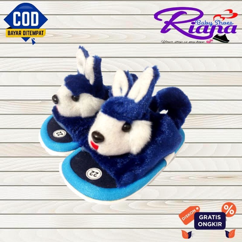 Sandal bayi BONCU bulu lembut Boneka Lucu Kelinci usia 4-20 Bulan