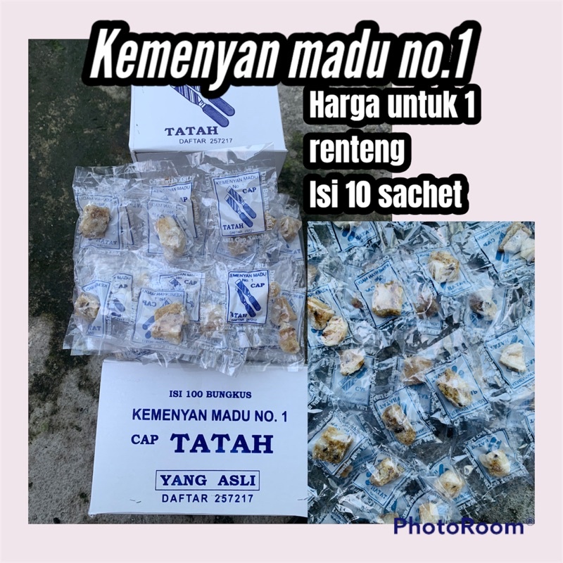 1 Slop KEMENYAN MADU NO.1 CAP TATAH/ 1 SLOP ISI 10 Sachet-KEMENYAN ARAB