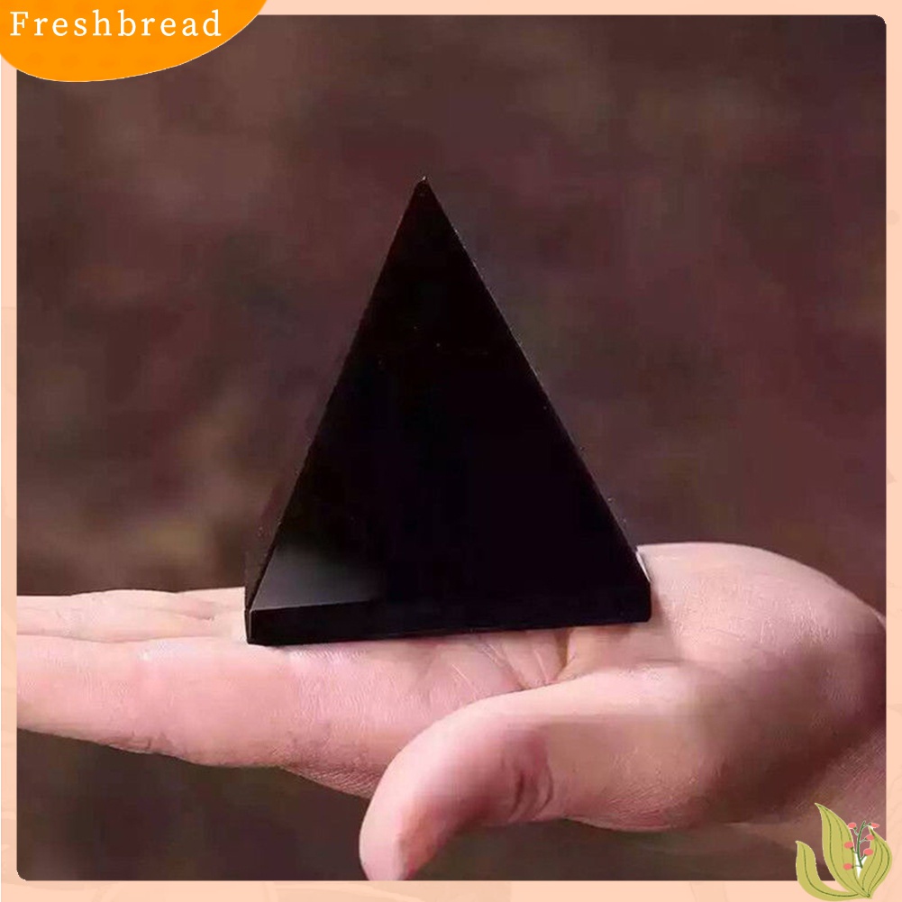 Terlaris Pyramid Faux Obsidian Feng Shui Healing Stone Polished Home Office Ornament